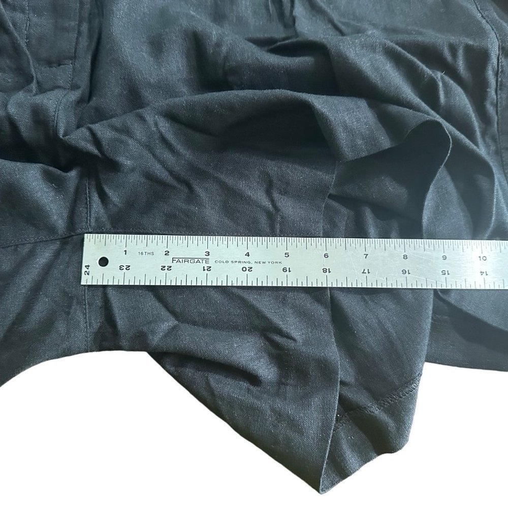 Old Navy Shorts Women 2x Black Linen Blend High Waisted Taylor Trouser Shorts - Picture 4 of 15